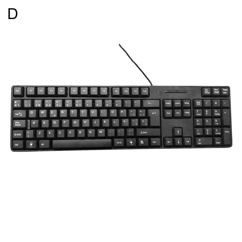 

Универсальная эргономичная проводная USB-клавиатура ABS с 104 клавишами для ноутбука, ПК, USB-интерфейс, аксессуары для планшета или компьютера