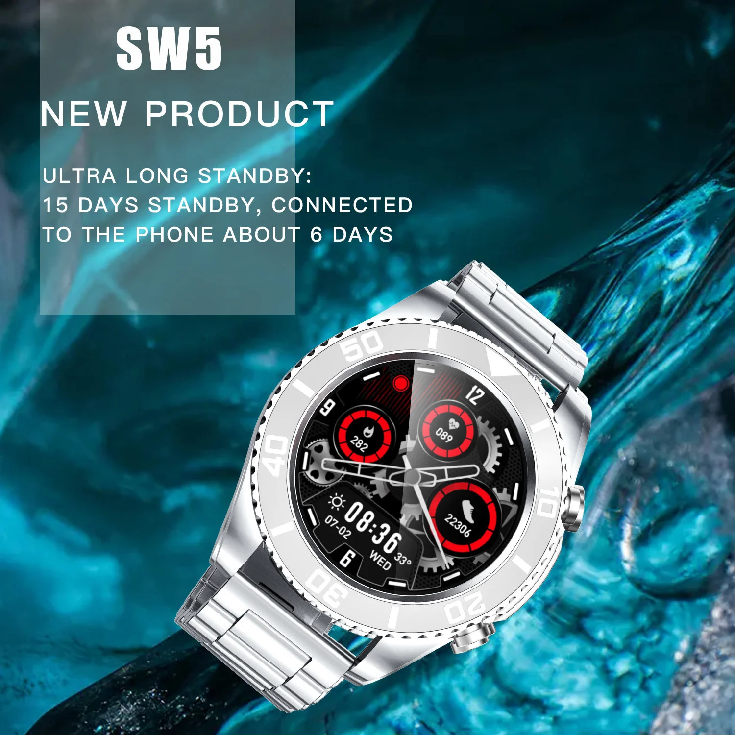 

The new full-color screen SW5 smart watch men's real-time weather optical heart rate monitor all-day tracking (not remotely upgr