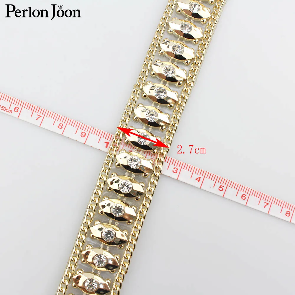 1 ярд золотистая смоляная основа с отделкой стразы декоративные аксессуары