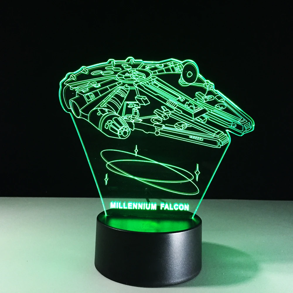 Светодиодный ночник Сокол 3D цветная атмосферная настольная лампа украшение для