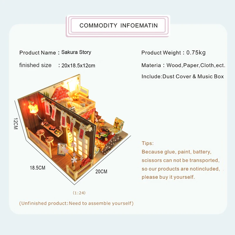 

Doll House Furniture Miniature Dollhouse DIY Miniature House Room Box Theatre Toys for Children DIY Dollhouse