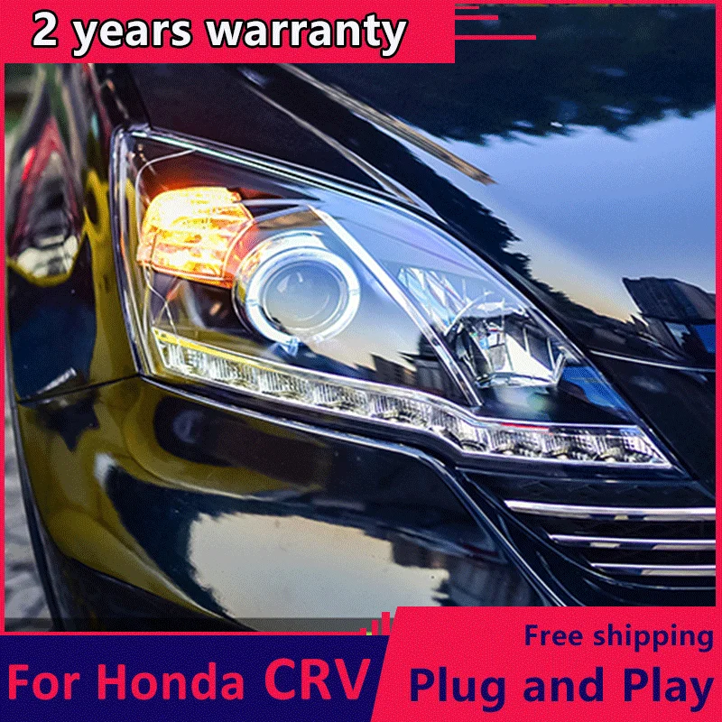 Для Хонда сrv головной светильник s 2007-2011 для светодиодный налобный фонарь Ангел