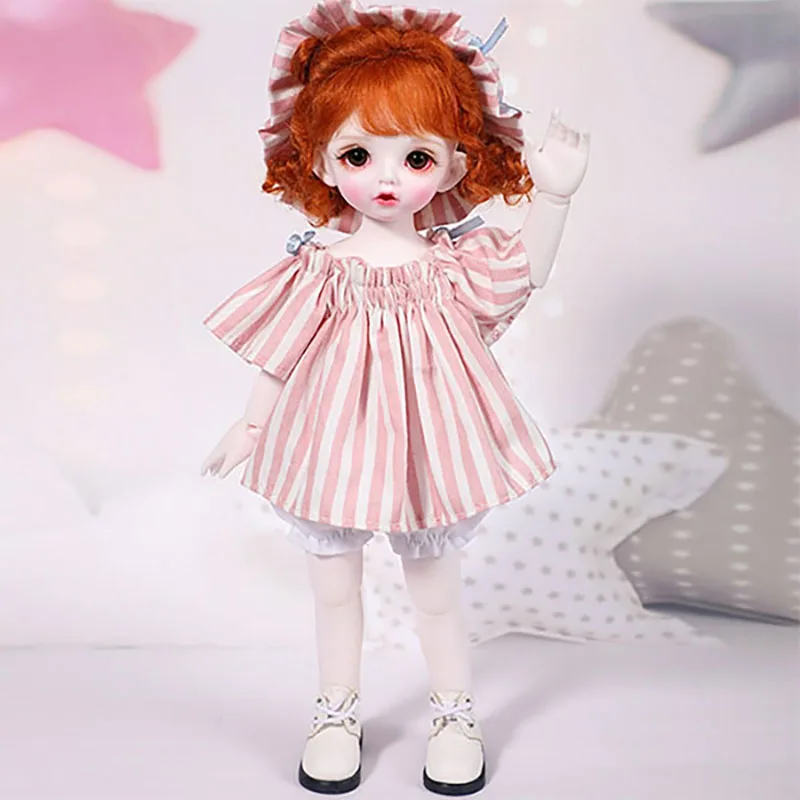 Полный комплект 1/6 BJD женская кукла девочка шарнирная милый розовый наряд Детская