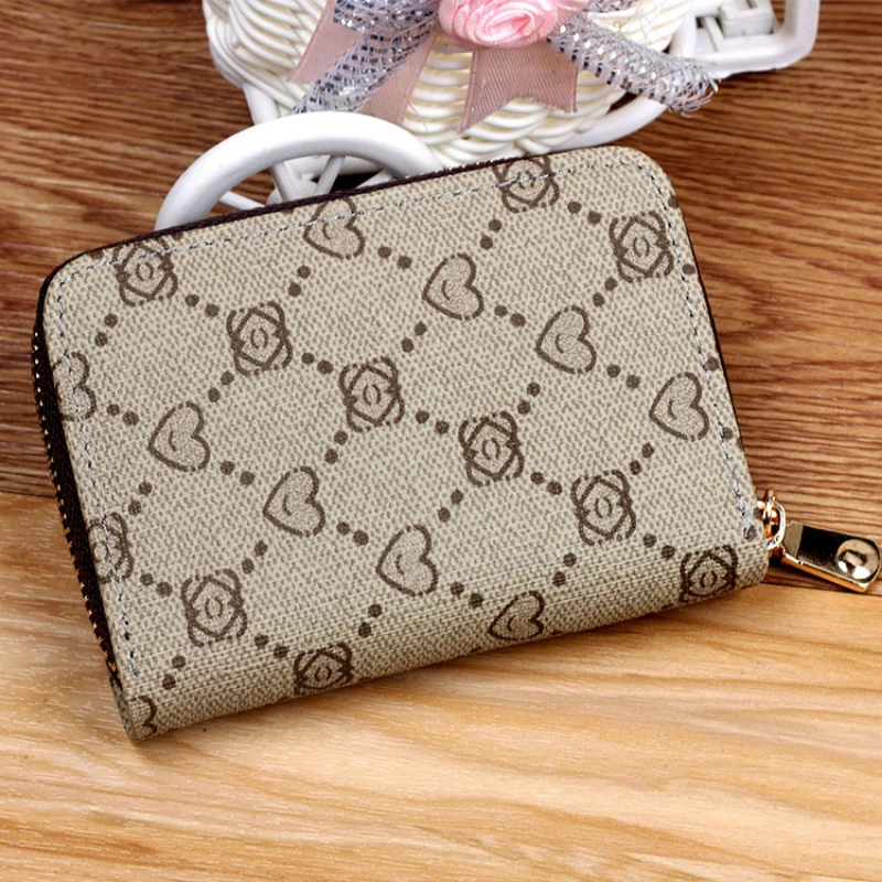 

Zipper Money Bags for Female Credit Card Bank Card Holder Ladies Short Wallet Women Leather Coin Purse Cartoon Printing Handbags