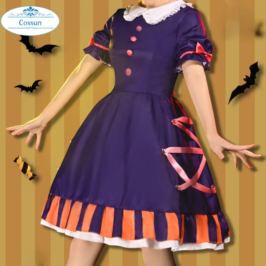 

Anime! Demon Slayer:Kimetsu no Yaiba Kamado Nezuko Game Suit Sweet Dress Uniform Cosplay Costume Halloween Outfit NEW