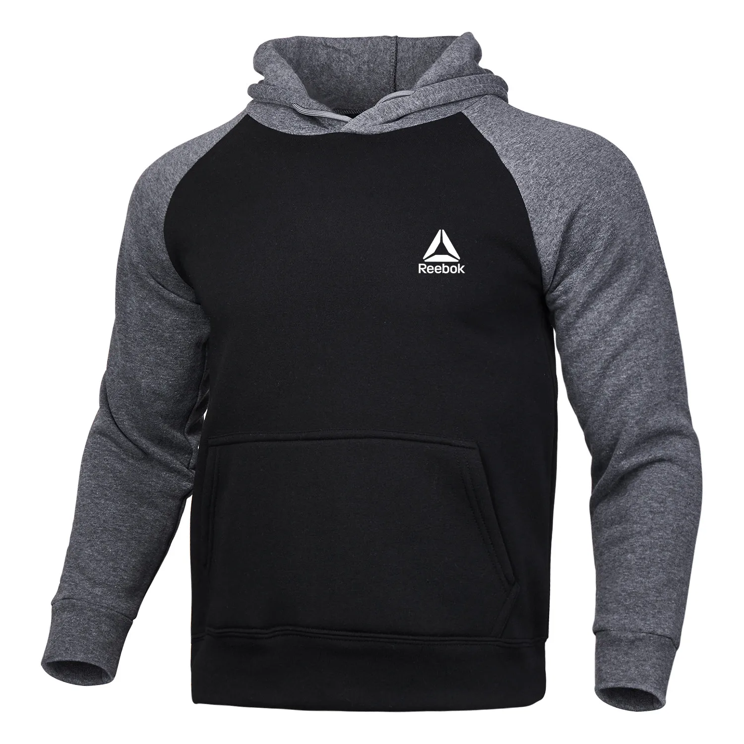 

Spring new men's print sports European and American trend velvet men's stitching sleeve hoodie