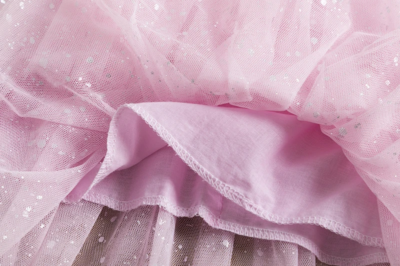 

Girls Princess Dress Kids Ruffles Sleeve Cake Layers Tutu Vestidos Children 3-8 Years Sequin Elegant Wedding Party Fairy Clothes