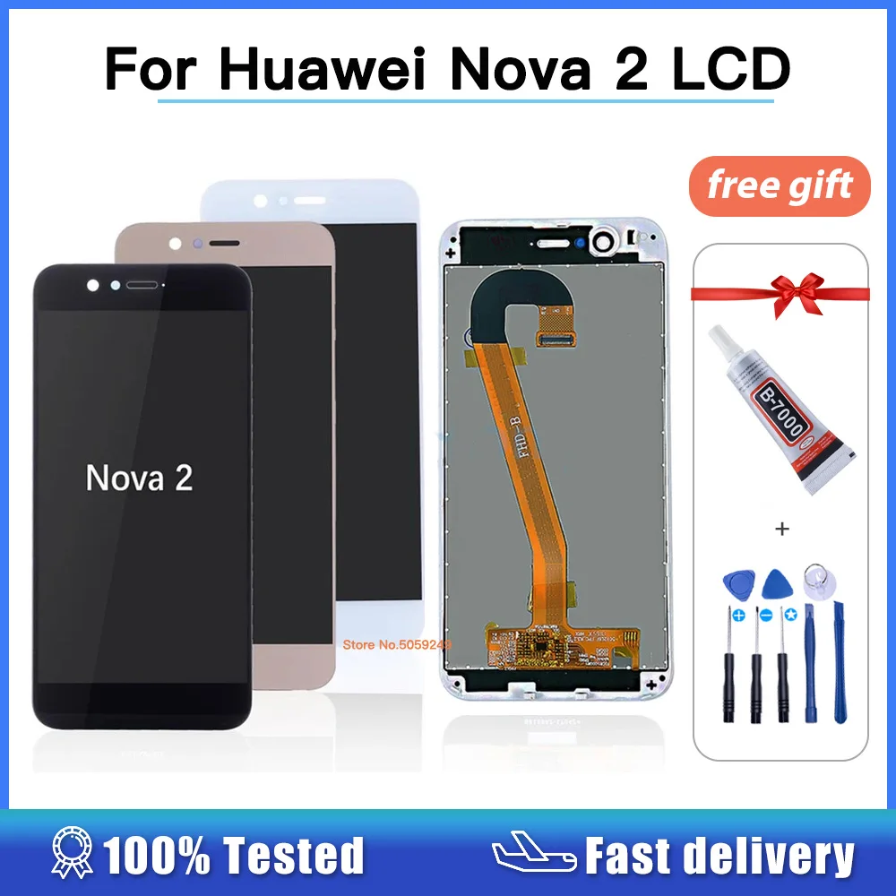 ЖК-дисплей для Huawei Nova 2 сенсорный экран высококачественный дигитайзер стеклянная