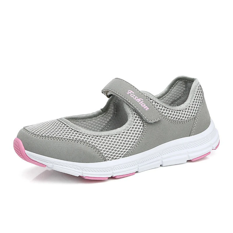 

LJFPGV New Women Flats 2020 Spring Summer Ladies Mesh Flat Shoes Women Soft Breathable Sneakers Women Casual Shoes