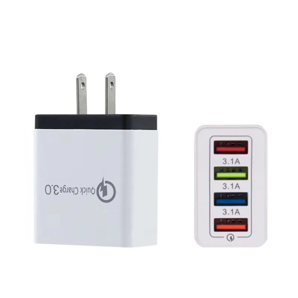 CARPRIE 4 порта Быстрая зарядка QC 3,0 usb-хаб высококачественный ПК огнестойкий материал настенное зарядное устройство А адаптер питания штепсельная вилка европейского стандарта США