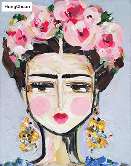 

Abstract Flower Girl Diamond Embroidery 5D DIY Diamond Painting Square/RoundDiamond Inlaid RhinestonePicture Mosaic Cross Stitch