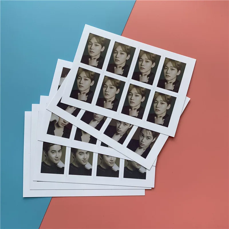 1 Pcs Kpop EXO New Album LOVE SHOT OBSESSION One-inch Photo Card CHEN BAEKYUN SEHUN Black and White ID Fan Collection | Канцтовары для