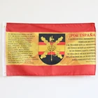 Флаг Испании с крестом бордовой испанской империи Круз де Сан Андрес (испанский и испанский армейский щит испанского легиона)