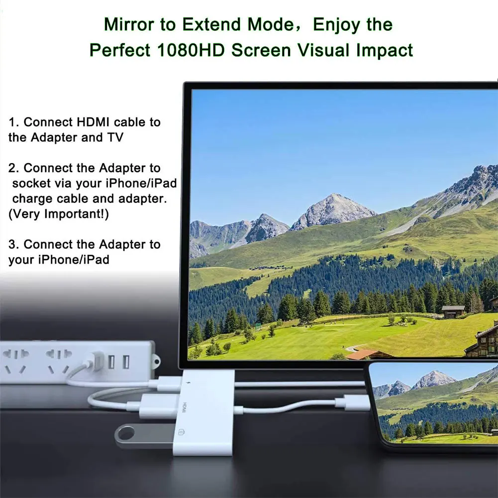 Lightning/HDMI 1080P кабель HDMI/USB/SD/TF Card Reader цифровой AV ТВ OTG адаптер Hub для iPhone X XR XS 11Pro Max SE iPad