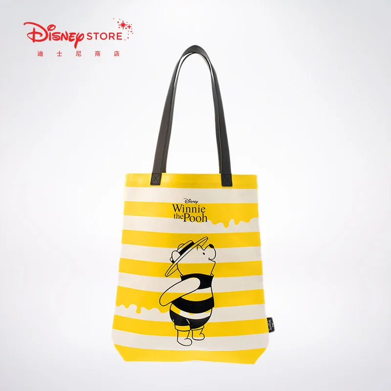 Beste Authentieke Disney Officiële Cartoon Leuke Bee Pooh Beer Grote Capaciteit Een Schouder Handtas Vrouwelijke Reistas Organizer