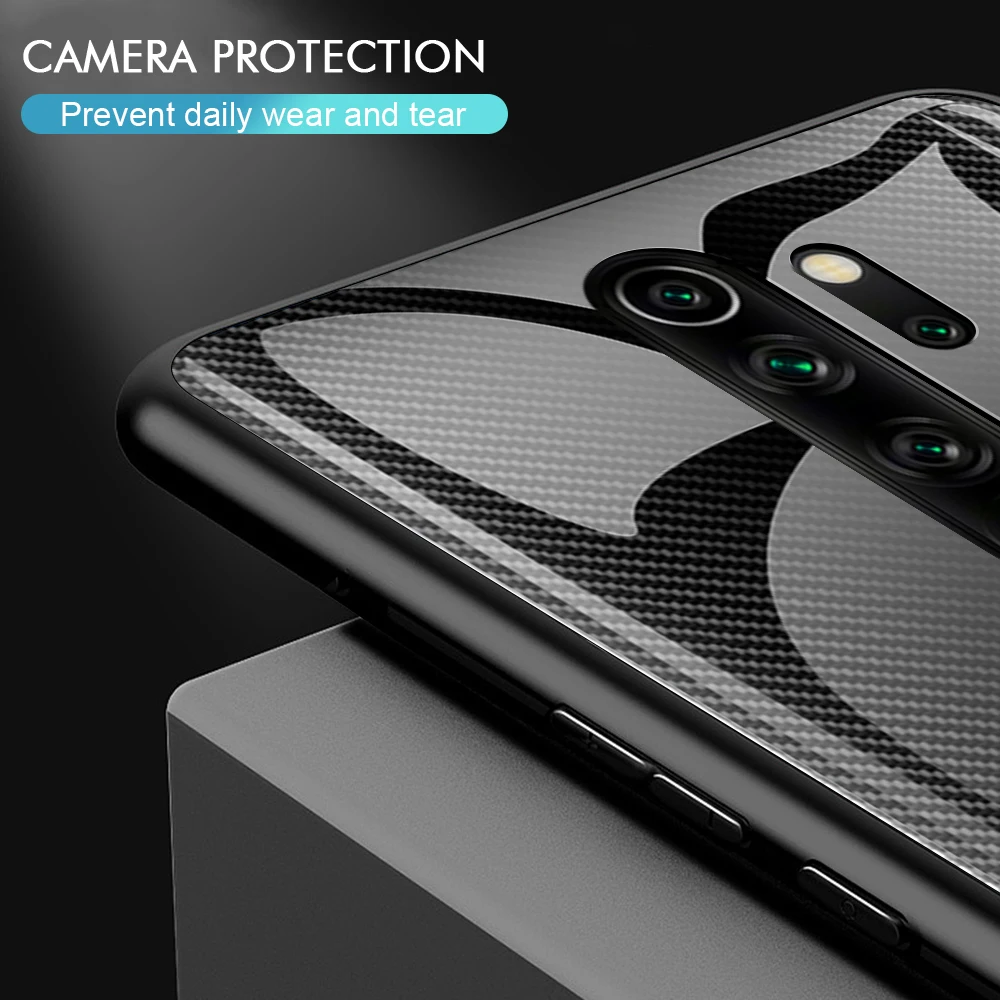 Для Xiaomi Redmi Note 8 Pro текстурный стеклянный чехол для телефона градиентный