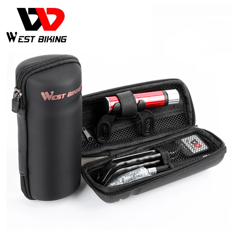 

WEST BIKING сумка для инструментов для ремонта велосипеда 120PSI насос MTB велосипедный рычаг и Бесклеевой Набор патчей портативный велосипедный ре...