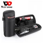 WEST BIKING сумка для инструментов для ремонта велосипеда 120PSI насос MTB велосипедный рычаг и Бесклеевой Набор патчей портативный велосипедный ремонтный набор