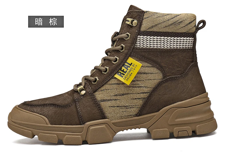 Weideng Plus Size 37-45 Genuine Leather Warm Boots Men Casual Winter Outdoor Women Snow Shoes High Quality Lace Up Soft Non Slip