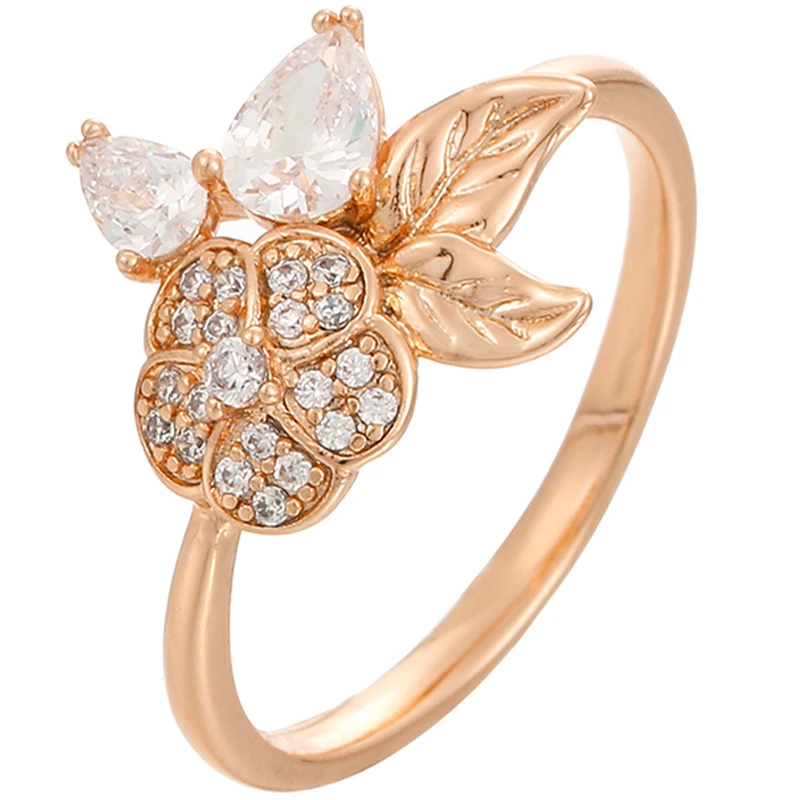 

ONYSS CZ Ring Rose Gold Color Jewelry Austrian Crystals Full Sizes Wholesale Rings