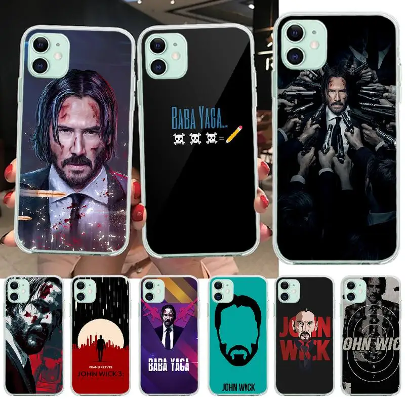 

PENGHUWAN John Wick Black Soft Shell Phone Case Capa for iPhone 11 pro XS MAX 8 7 6 6S Plus X 5S SE XR cover