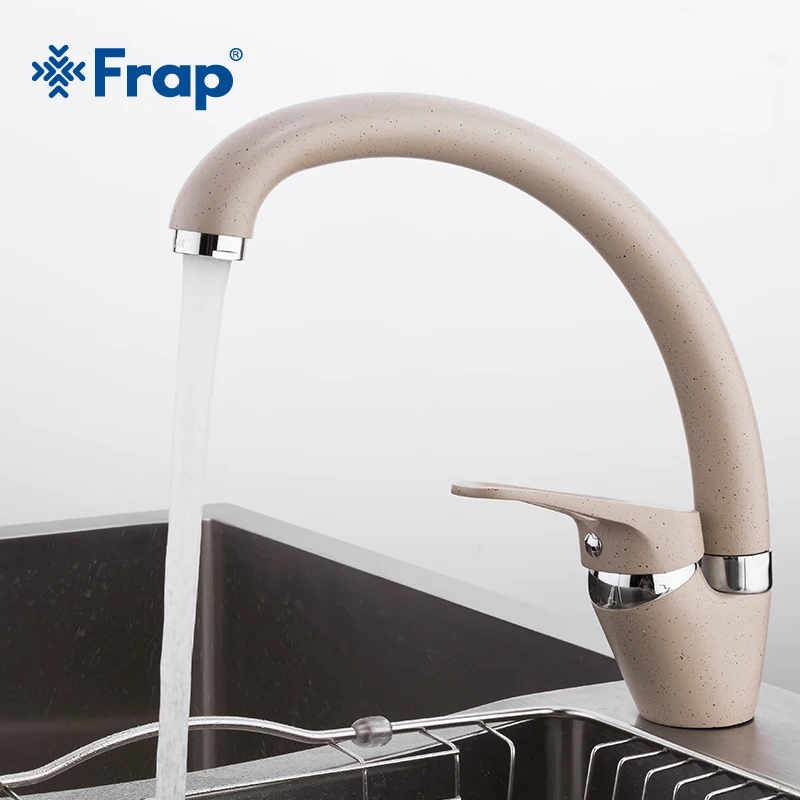 FRAP, латунь, 5 цветов, смеситель для кухонной раковины, смеситель для холодной и горячей воды, с одной ручкой, поворотный носик, смеситель для кухонной раковины F4113
