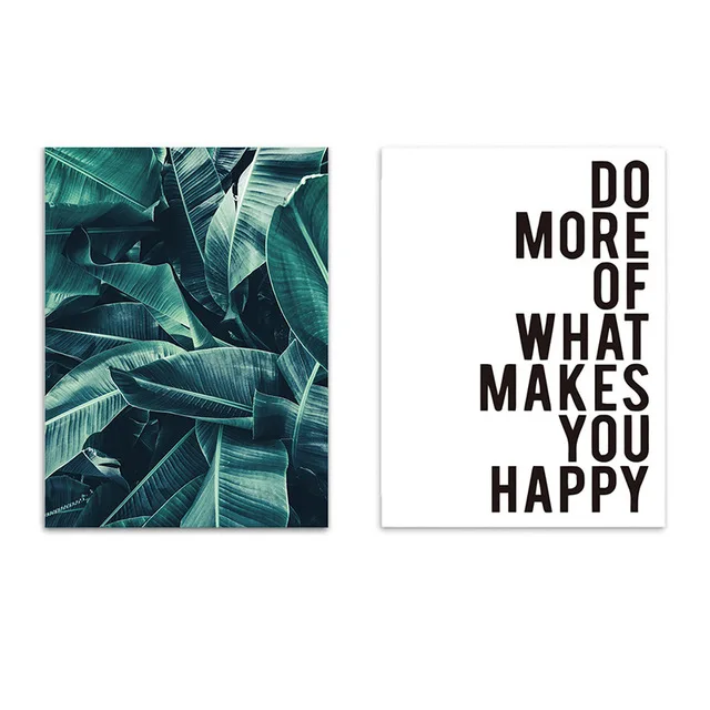

Modern Green Plant Posters And Prints Minimalist Quote Canvas Painting Palm Wall Pictures For Living Room Home Decoration