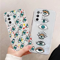 demon eyes minimalist design phone case transparent for oppo r reno 9 11 17 3 4 s plus pro 15x k7
