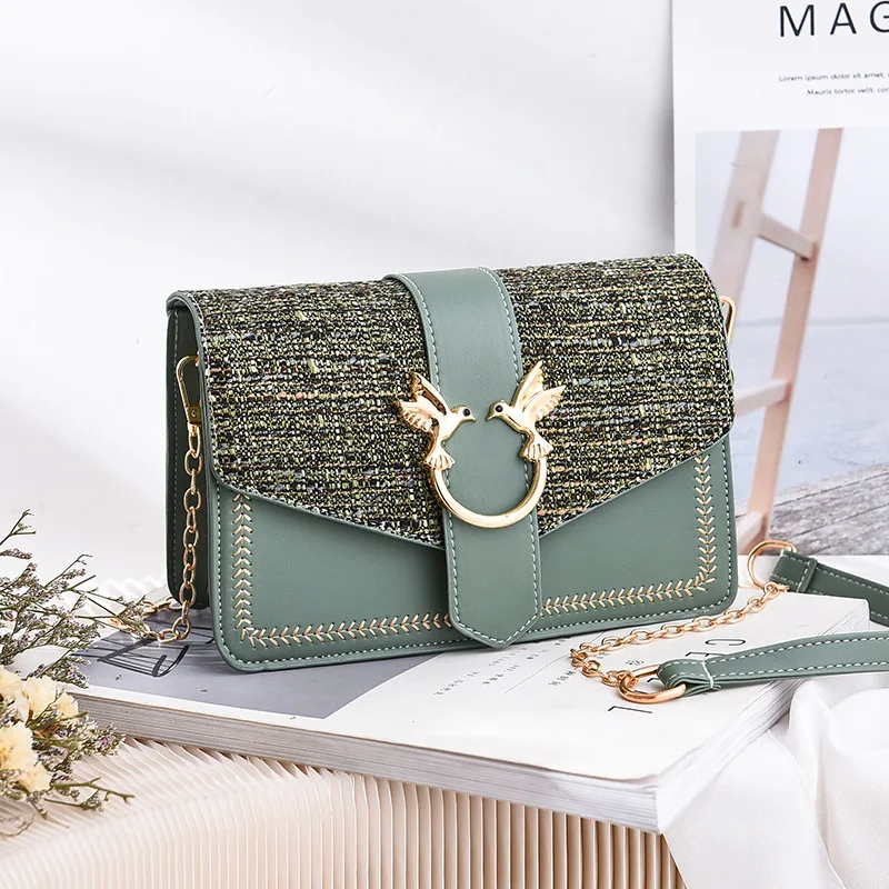 New Cross-body Small Bag Female 2021 New Trendy Korean Lock Wild Fashion One Shoulder Portable Messenger Crossbody Square Bag