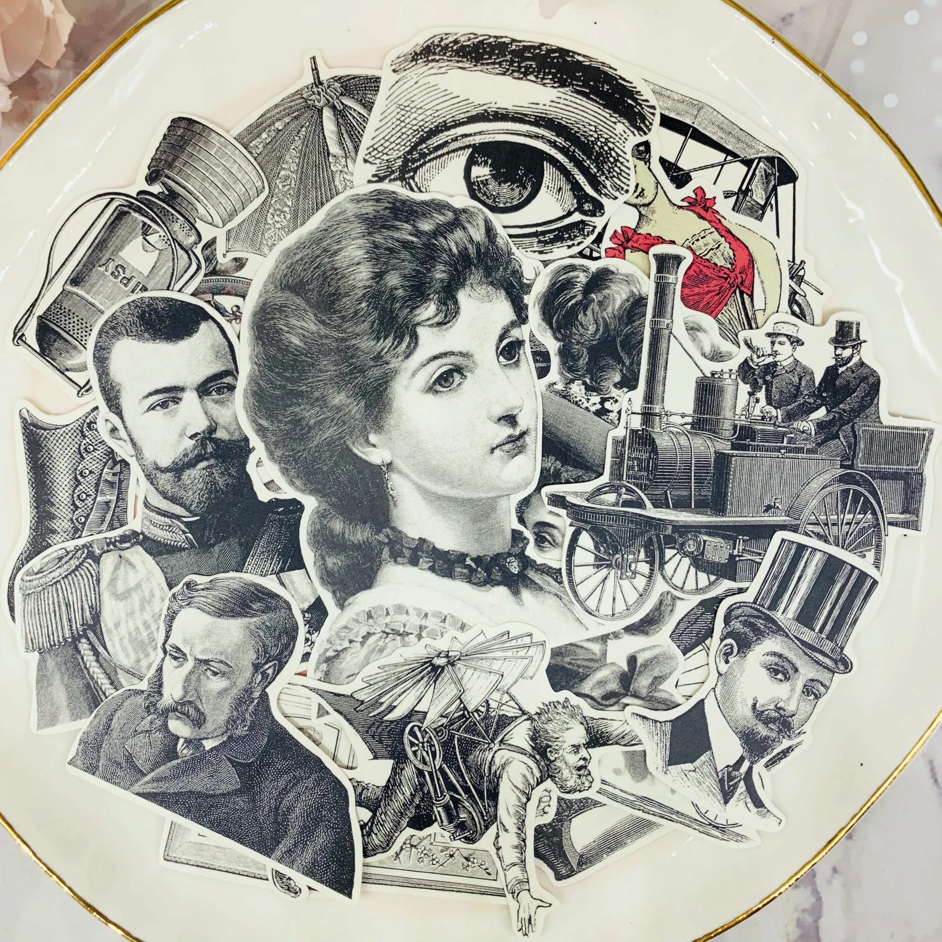 

32Pcs/Bag Vintage European Lady Sticker DIY Scrapbooking Album Junk Journal Planner Decorative Stickers
