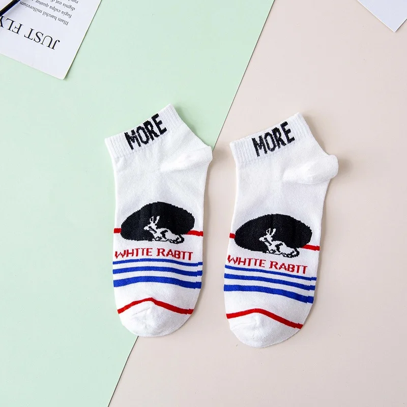 

Women Socks Cotton Rabbit Cartoon Sock Woman Banana Kawaii Funny Novelty Invisible Sox Boat Casual Spring Summer Trendy Avocado