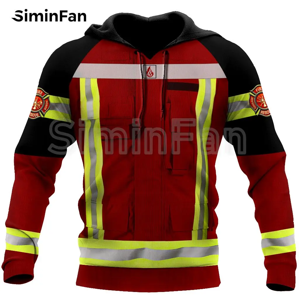

Firefighter Fireman Red Mens 3D Print Hoodies Unisex Casual Sweatshirt Harajuku Pullover Women Tracksuit Coat Hip-Hop Jacket 17