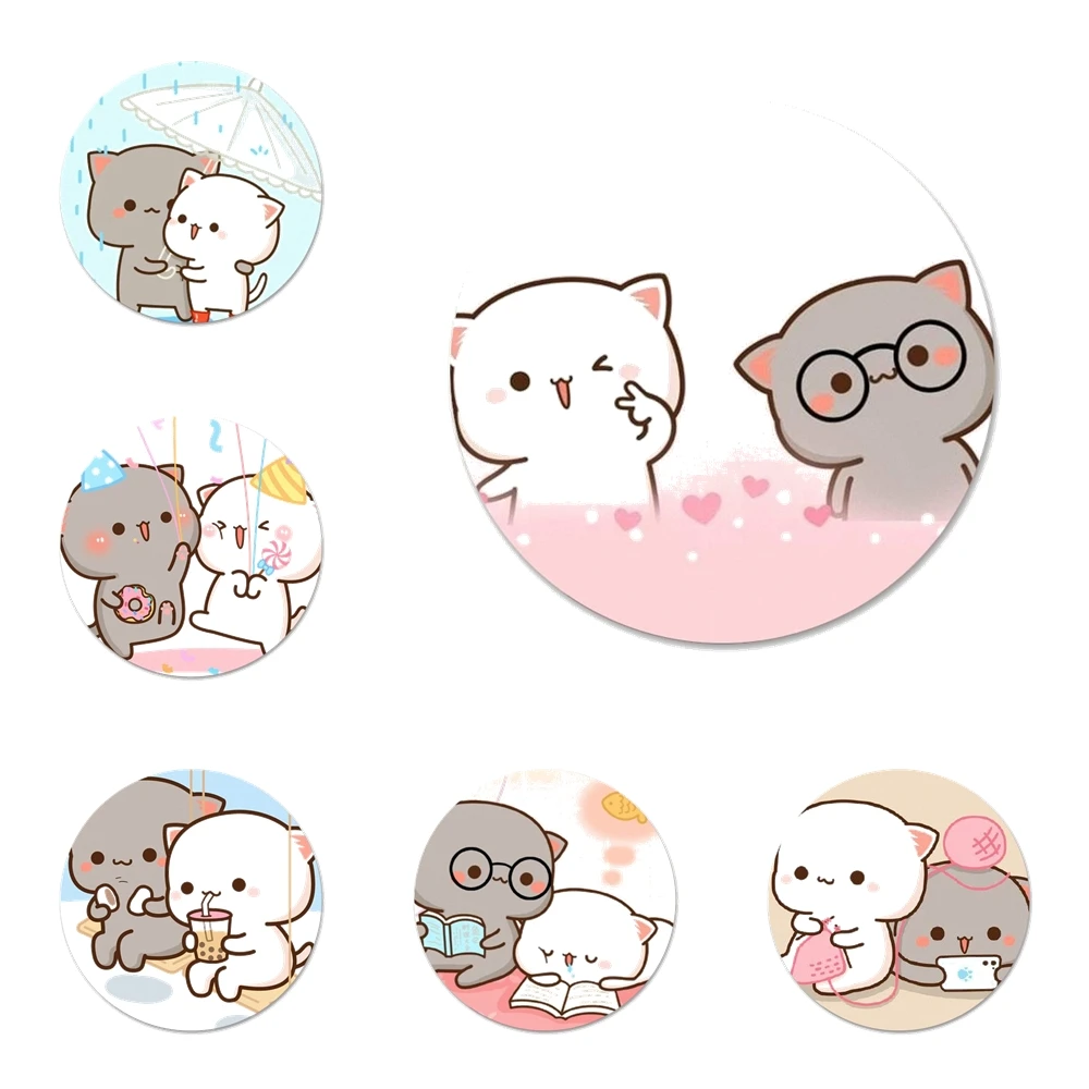 Милый mochi персиковый Кот значок для одежды рюкзак украшение подарок | Дом и сад