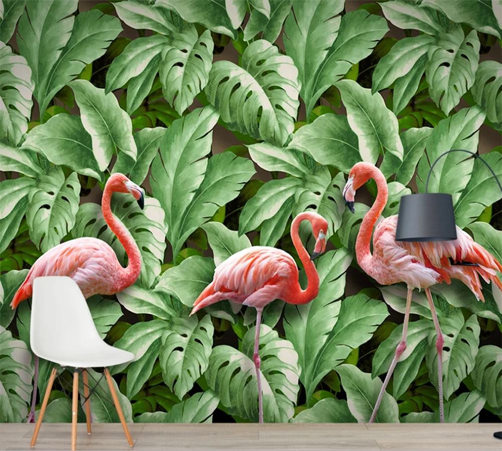 Пользовательские 3D обои росписи скандинавские ручная роспись тропический дождь