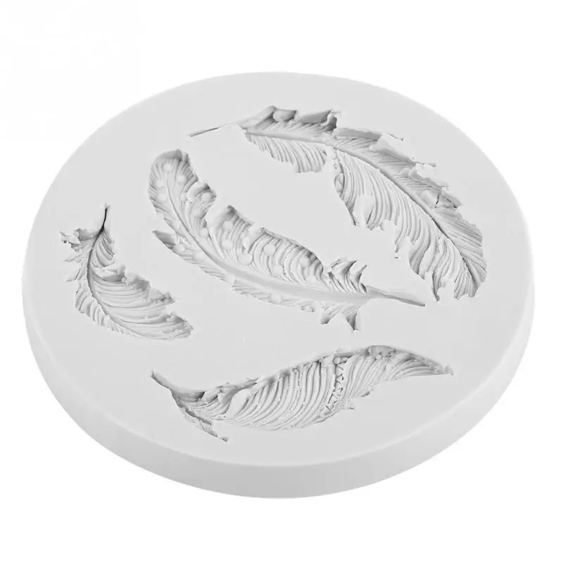 DIY силиконовые формы перьев помадка торт украшения плесень шоколада Плесень