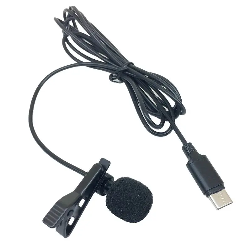 

Mini Clip On Microphone Type-C AUdio Interface Lavalier Mic for ANdroid Phones