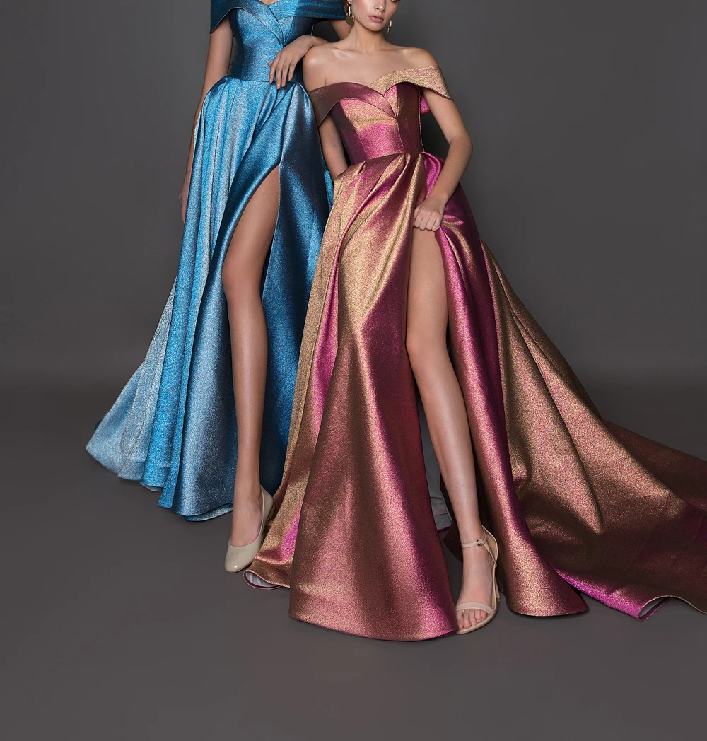 Vestidos De Gala платья для выпускного вечера длинные 2020 атласные с открытыми плечами