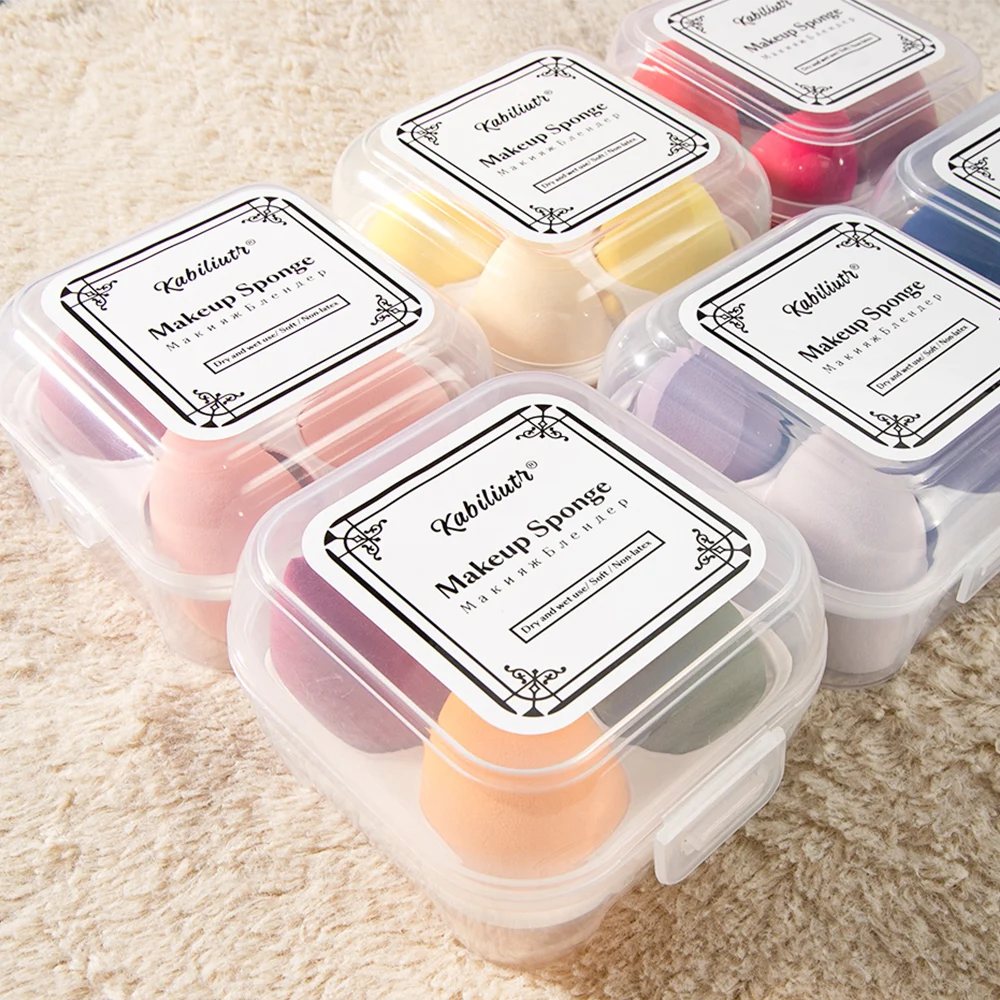 Косметический спонж для макияжа Kabliliutr с футляром хранения пудры губки основы