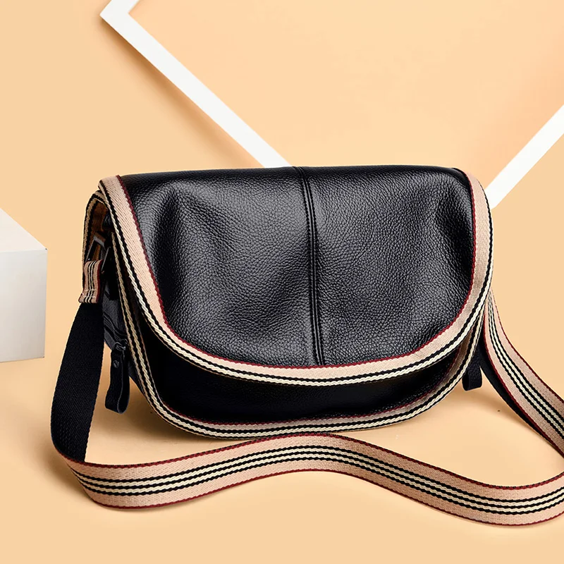 Роскошная женская сумка через плечо из натуральной кожи Модный повседневный