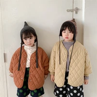 girls babys kids coat jacket outwear 2022 in stock thicken velvet winter autumn top cotton cardigan childrens clothing