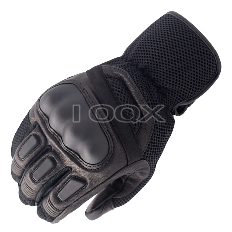 

New Mens Leather Gloves Black Motorbike Gants Moto GP Off Road Racing Glove For Men