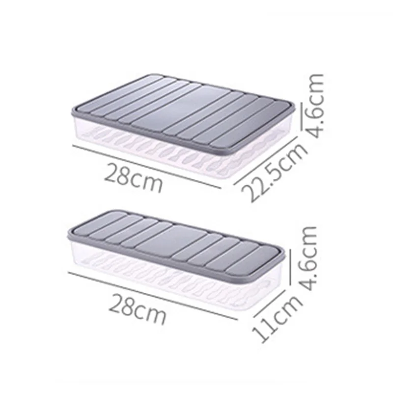 Контейнер для хранения еды в холодильнике квадратные пластиковые однослойные