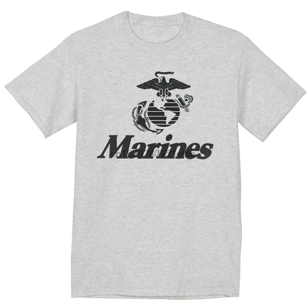 Футболка USMC мужская серая в стиле морской пехоты США|Мужские футболки| |