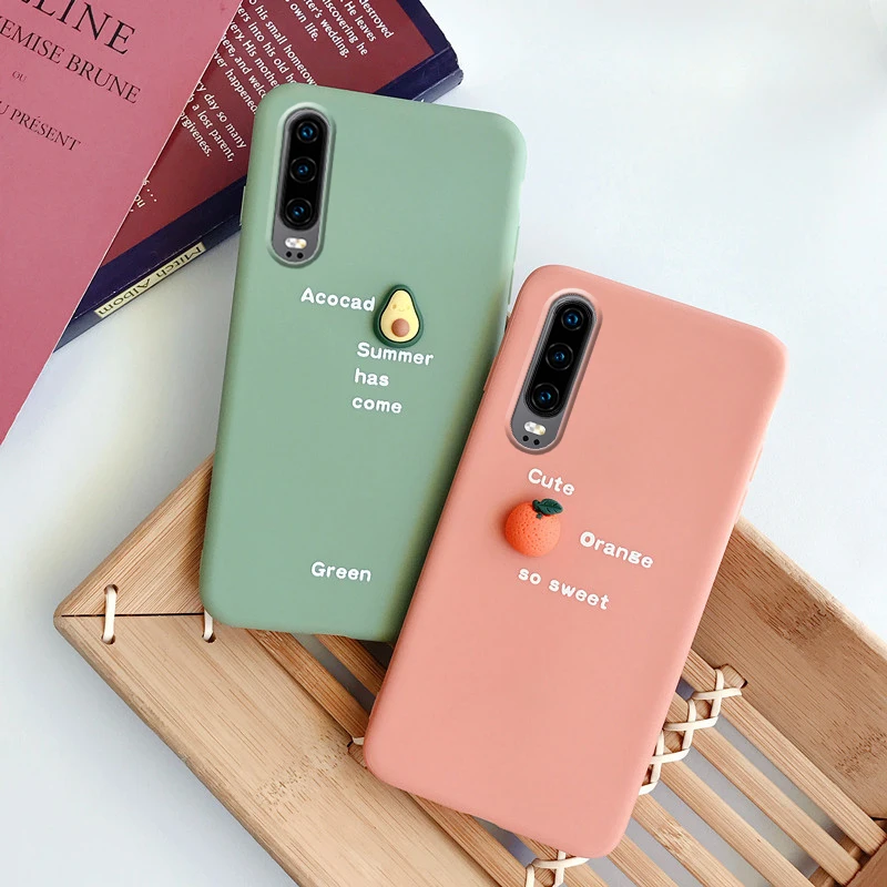3D авокадо мягкий чехол для huawei Honor вид 10 9X 8C 8X 8A 7X 10i 20i P20 P30 Коврики 20 30 Pro Lite Y9 Prime P Smart