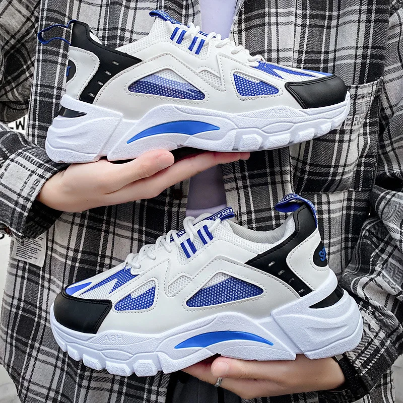 

Весна-лето 2021, дышащая Новая удобная износостойкая повседневная спортивная обувь, мужская сетчатая обувь для бега, универсальная сетчатая ...