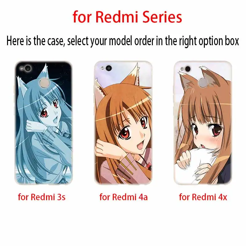 Силиконовый прозрачный мягкий чехол из ТПУ с волком и специями для Xiaomi Redmi 10 9 8 7 6 4