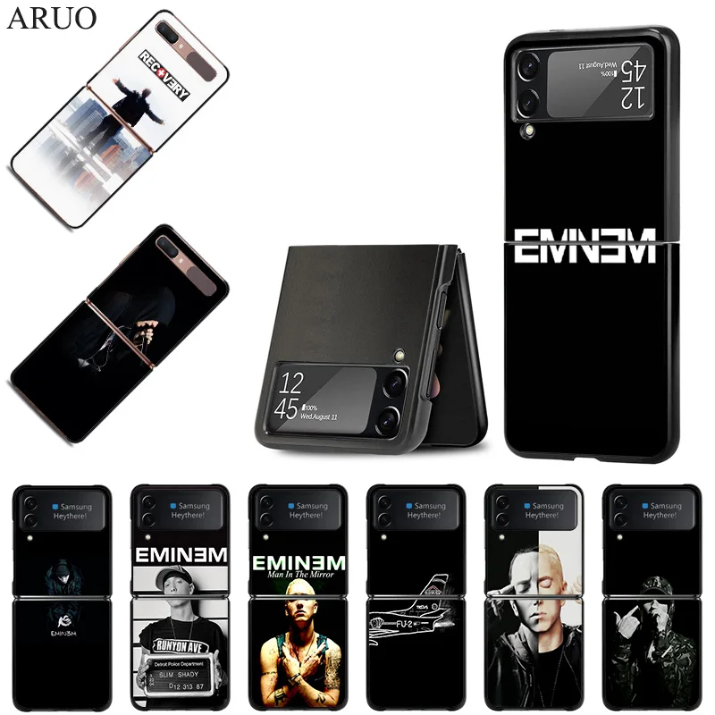 

Eminem RAP GOD Phone Case for Samsung Galaxy Z Flip3 Flip 5G Luxury High Quality Black Hard Shell Cover Coque Fundas Capa