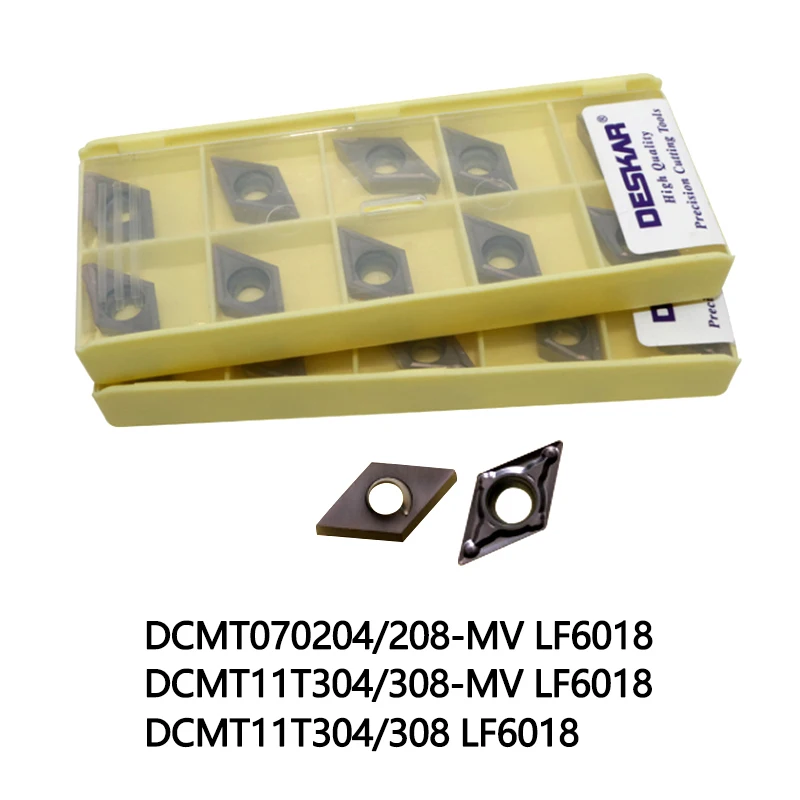 10 шт. DESKAR DCMT070204 MV LF6018 DCMT070208 мВ DCMT11T304 DCMT11T308 токарные инструменты резак карбидные