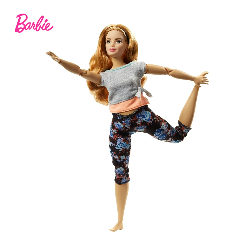 

Barbie Made to Move Doll Original Curvy with Auburn Hair Doll Sport Yoga Gymnastics Fashion 22 Active Joints Girls Toy FTG84