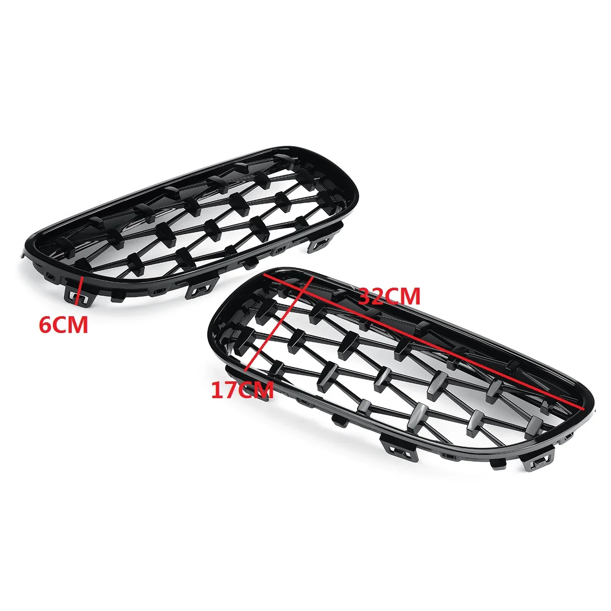 

Pair Diamond Style Front Kidney Grilles For BMW E92 E93 2010 2011 2012 2013 2014 2015 Racing Grills